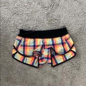 lululemon athletica Black and Orange Athletic Shorts